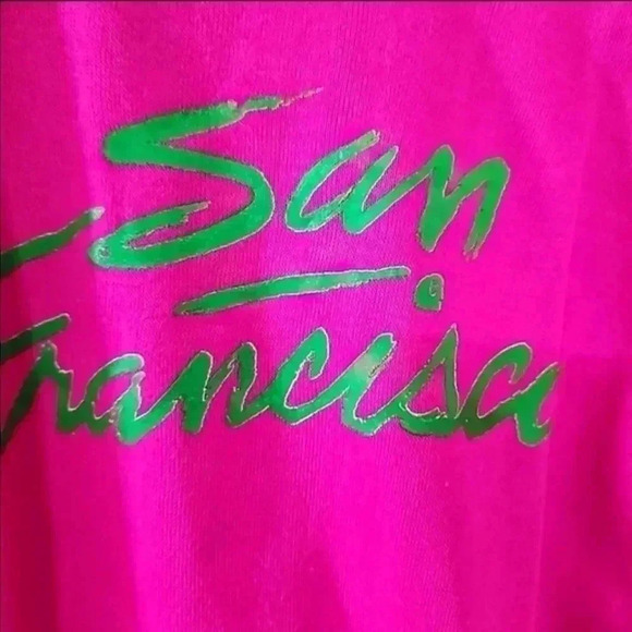 BARBIE Hot Pink Vintage 90s San Francisco Sweatshirt. Size small - Picture 6 of 7
